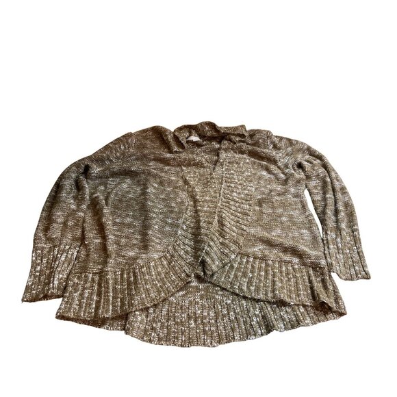 Woman Within Womens  Cardigan Sweater Open Front 1X  Marled Knit Acrylic Boho - Picture 3 of 10